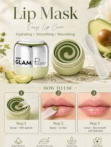Pudaier MIMI GLAM Rotating Lip Mask Overnight Repair Lip Care Cream Deep Moisturizing Non-Sticky Sleep Lip Balm With Small Spatula Suitable For Spring And Summer Use Perfect As Birthday Gift Or Mother's Day Gift - 03 - View 6