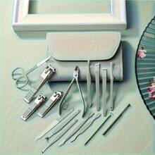 4/7/16pcs Manicure Set, Nail Clippers, Small Scissors, Cuticle Nipper And Ear Pick, Suitable For Home And Salon, Multifunctional Stainless Steel Grooming Tools - Multicolor - View 2