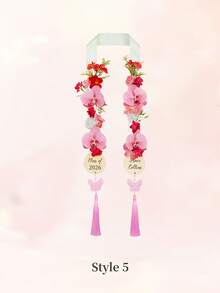 1pc Personalized Floral Graduation Lei, Customizable Text, Floral Graduation Lei With Tag, 2026 Graduate, Graduation Sash, Premium Photo Prop, Graduation Gift, Unique Gift - Multicolor - View 12