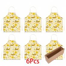 1pc, Home Decor, Bee Pattern Printed Apron, Sleeveless, Neck Strap Design, Suitable For Cooking, Baking And Entertainment, Perfect For Home Dining, Parties, Outdoor BBQ Parties, Baking Apron|Bright Apron|Polyester Apron|Printed Apron - Multicolor - View 14