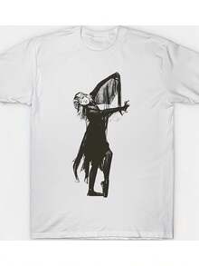 Camiseta de hombre con diseño de Stevie - Estampado vintage de baile, manga corta, cuello redondo, estilo casual holgado, regalo vintage para el Día de San Valentín, lavable a máquina para fiestas, bailes y uso diario. - Blanco - Ver 8