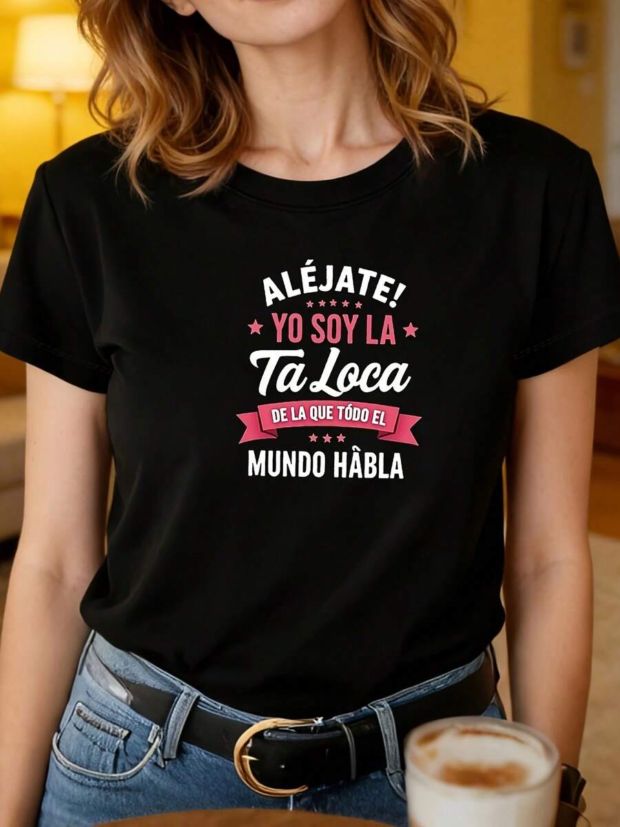 Camiseta de algodón% modelo 2026, tela de alta calidad y peso pesado, diseño de nicho moderno para el verano, camiseta básica sencilla y versátil para el día a día, efecto adelgazante, transpirable y cómoda, adecuada para todos, versátil con cuello redondo y manga corta. - Negro - Ver 1