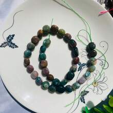 1件(30-40顆)天然寶石滾石水晶手鍊 透明石英不對稱彈力珠塊石英手鍊手鐲水晶手環 DIY用 - 彩色 - 查看 20