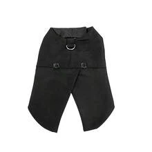2pcs Black Dog Tuxedo Formal Pet Outfit Set, Includes Bow Tie Collar And D-Ring, Suitable For Small To Medium Dogs, Breathable Comfortable Gentleman Attire, Perfect For Weddings, Parties And Cosplay - Black - View 7