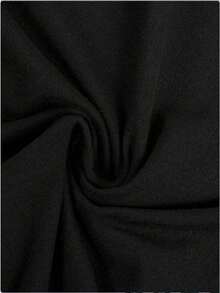 Hombres Camiseta con estampado de letra - Negro - Ver 6