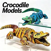A Stylish Ombre Crocodile Decoration, Suitable For Car Decor, Home Decor, Desktop Display, Great For Placing In Living Room, Bedroom, Study, An Ideal Choice For Collectors - Multicolor - View 1