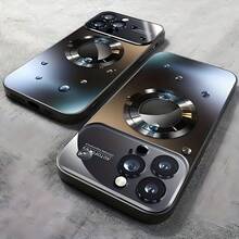 [Envío en 24h desde MX][Envío en 24h desde MX]Funda para teléfono: Funda magnética con marco de espejo y ventana grande, adecuada para los últimos modelos de  16 15 14 13 Pro Max IP13ProMax IP14ProMax, funda para teléfono móvil con ventana grande. - Gris - Ver 2