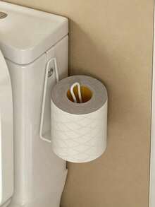 1pc Wall-Mounted Toilet Paper Holder, Tissue Paper Dispenser, Bathroom Tissue Paper Rack, No Drilling Cabinet Door Mounted Paper Towel Holder For Kitchen, Christmas, Christmas Gift, Room Decor, Living Room Decor, Bedroom Decor - Multicolor - View 5