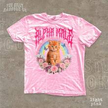 Camiseta divertida de gatito Alpha ale, camiseta irónica de gato, regalo cómico para amantes de los gatos, camiseta gráfica vintage no. - Multicolor 2 - Ver 1