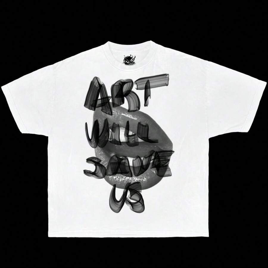 playeras de hombre camisas para hombre playera de hombre camisas de hombre ropa de hombreBLUR GIVE Graphic Boxy T-Shirt, oversized, graphic, t-shirt, streetwear, y2k, funny, Christmas gift shirt, t shirt, meme, kids camisa de hombre playeras playeras para hombre sudadera para hombre conjuntos de hombre y2k - Blanco - Ver 1