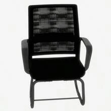 Minimalist Modern Office Chair Metal Frame Soft And Comfortable Home And Office Use Multiple Colors Available - Black + Iron + Nylon Mesh + Polyurethane1 - View 3