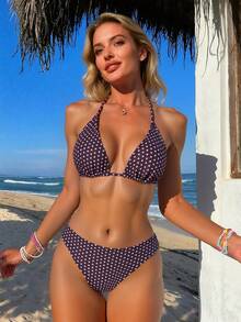 New 2026 Leopard Print Bikini With Straps, Sexy Two-Piece Swimsuit With Triangle Cup For Women - FF1319PU新增 - 查看 12