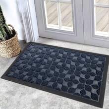 Bulijojo - Felpudo de entrada para interiores y exteriores, duradero y resistente, tapete antideslizante de goma natural gruesa absorbente, alfombra de entrada fácil de limpiar, 17 x 30 pulgadas - Rectangular de 26 x 15 - Ver 7