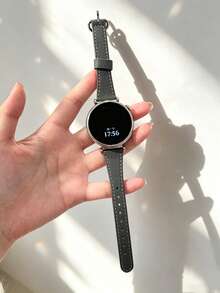 1件女款纖細腰身超纖皮革智慧手錶錶帶，兼容18mm/20mm/22mm，適用Galaxy Watch 8/7/6/5/4 (40mm, 44mm)，快拆彈簧桿，免工具安裝，易於佩戴，兼容 Watch GT6/5/4/3/Pro (46mm)，適用智慧手錶接口寬度18mm/20mm/22mm，智慧手錶錶帶配件 - 灰色 - 查看 7