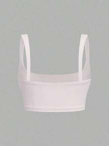 3 piezas Camiseta de tirantes de unicolor y corta para mujeres - Multicolor 7 - Ver 8