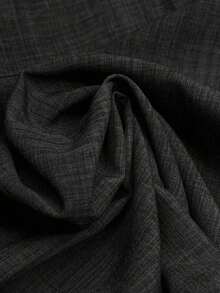 Pantalones cortos de mujer talla grande, casuales, para ir al trabajo o salir, con diseño de abertura redonda, cintura elástica y decoración de nudo chino con botones - Negro - Ver 4