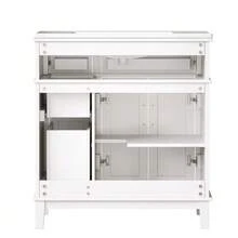 Bathroom Vanity Unit With Ceramic Sink, Modern Bathroom Furniture, Cabinet With Drawers With Ample Storage Space And Soft-Close Function, Bathroom Vanity Unit With Overflow Protection. - White - View 6