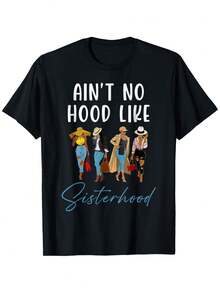Nobody's Like A Sister: 's T-Shirts, Available In Both Men's And Women's Styles. | Casual Crew Neck, Regular Fit, Suitable For All Seasons, 100% Cotton, Perfect For Adults, An Ideal Choice For Valentine's Day, Carnival, Ramadan, Or As A Birthday Gift. - 黑色 - 查看 7