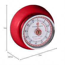 Zassenhaus M072327 Retro Magnetic Kitchen Timer, Red - Rojo - Ver 4