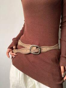 1pc Retro Rivet Waist Belt, Great For Casual & Streetwear Outfits - Multicolor - View 9