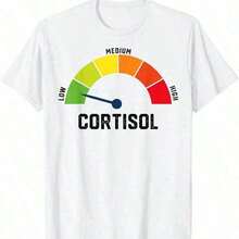 Low Cortisol Levels V Meme T-Shirt - Black - View 1