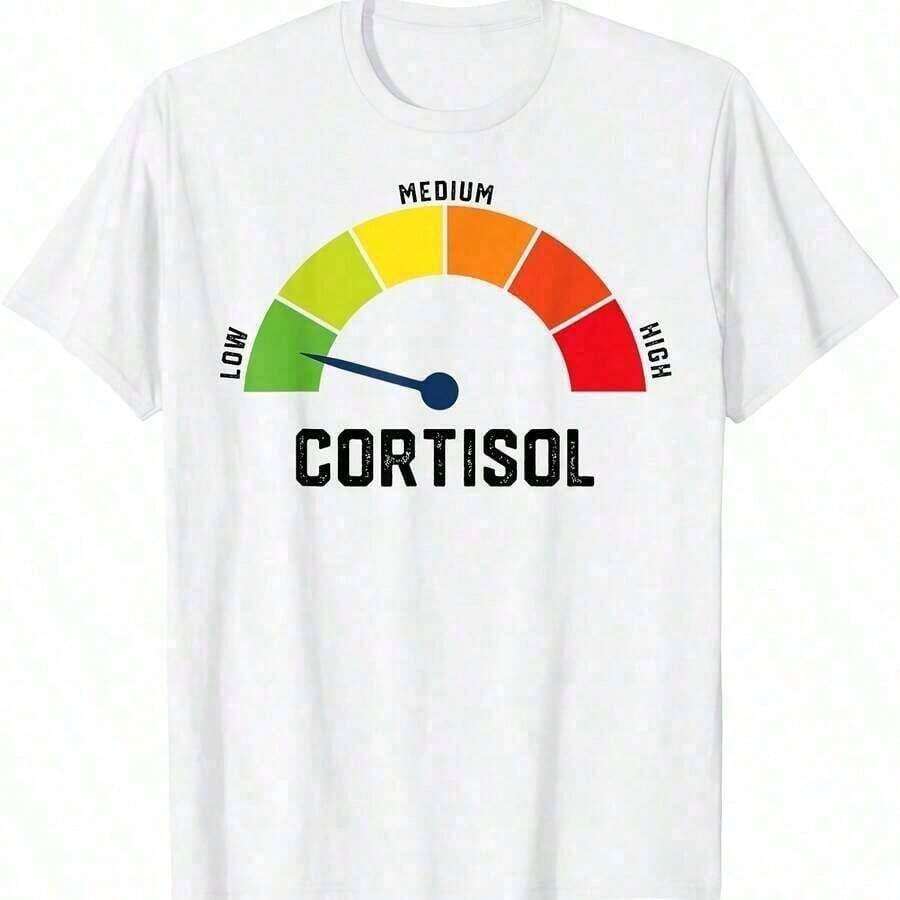 Low Cortisol Levels V Meme T-Shirt - Black - View 1
