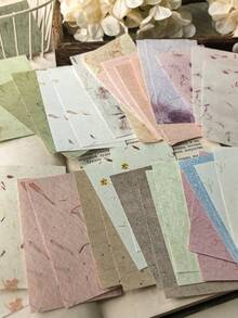 60pcs/Pack Vintage Botanical Flower Pattern Background Paper, DIY Scrapbooking, Decorative Memo Pad - SCZ040 - View 4