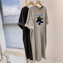Camiseta con estampado de camisa casual para mujer, manga corta y cuello redondo, moda urbana local de primavera/verano camiseta unisex. VKP2 - negro puro - Ver 9