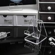 1-2pcs Transparent Acrylic Phone Stand, Thickened Desktop Holder, Universal Portable Display Rack, Suitable For Smartphones And Small Tablets - Transparent Bracket - View 11