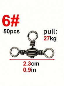 30 chiếc/túi Khóa xoay câu cá 3 chiều, Khóa xoay hình chữ T bền chắc, Đầu nối câu cá - Nhiều màu - Xem 9