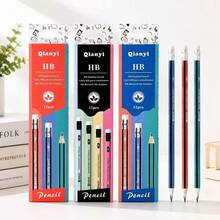 Bộ 12 bút chì HB, ruột chì HB tiêu chuẩn, thích hợp cho trường học, văn phòng và viết hàng ngày, chống gãy và viết trơn tru. - Tròn - Xem 8