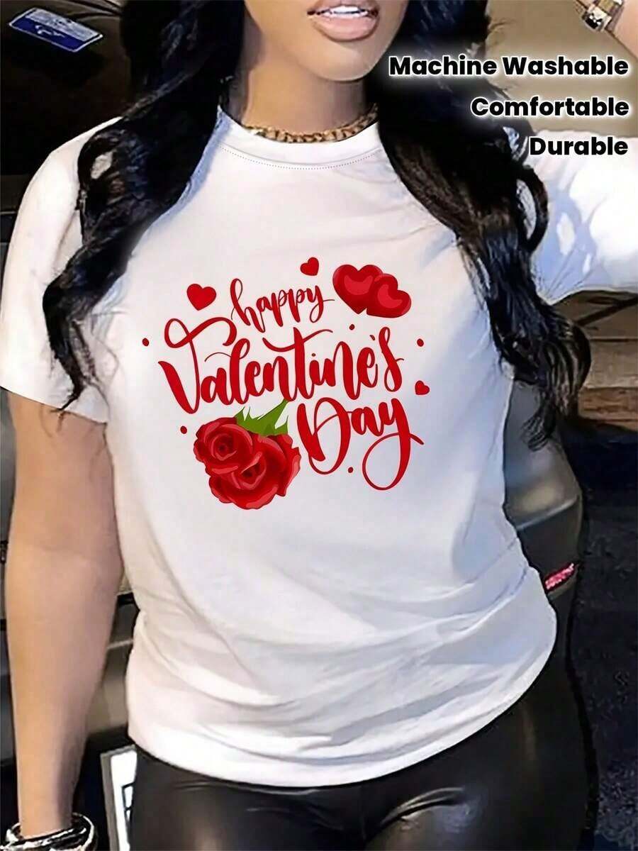 Women's Classic Casual T-Shirt With Vintage "My Birthday" Print And Balloon, Short Sleeve Crew Neck T-Shirt, Comfortable, Suitable For Daily Wear, Vacation And Summer Clothes. - 白色 29 - 查看 1