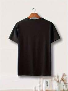 Customizable 100% Cotton T-Shirt With An Adorable Black Cat Design: Design With A Bow + Personalized Name, Create Your Own Unique Cuteness. Printed Design With A Custom Space For The "Name", Create Your Cute Festive Logo T-Shirt. Casual T-Shirt For Women And Young Ladies, Ideal For Mothers And Daughters. - 黑色 - 查看 2