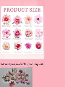 100/40/25/1pcs Mini Silk Flower Heads, Small Pink Mixed Artificial Rose Daisy Faux Flowers, Bulk, Suitable For Crafts, Artificial Scattered Flower Heads, Sunflowers, Suitable For Wedding Hair Accessories, Dress Decoration Mini Flower Heads - Multicolor - View 7