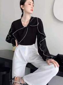 Women Blouses & Shirts - Black - View 5