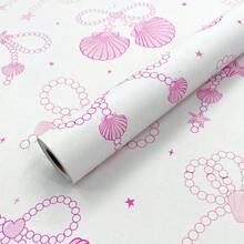 1卷可爱粉色蝴蝶结珍珠贝壳图案自粘墙纸,尺寸为17.52英寸 x 118.1英寸(44.5厘米 x 300厘米),PVC材质,可移除,DIY可裁剪,易于安装,易于清洁,适用于浴室、卧室、女孩房、婴儿房等。 - 珍珠結 - 查看 13