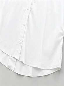 Women's Casual Versatile Long Sleeve Collared Shirt White - White - View 4