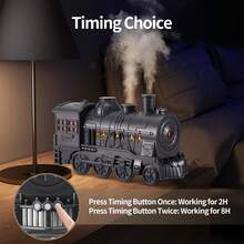 Difusor De Aceite Esencial De Tren De Vapor Humidificador De Niebla Fría Con Control Remoto 300 Ml Para Hogar,Dormitorio,2 Opciones De Color Led - A - Ver 4