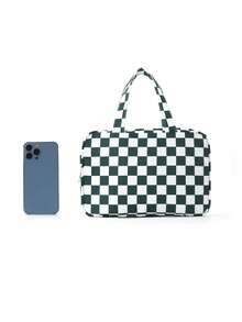 Large Hanging Cosmetic Bag, Women's Travel Toiletry Bag, Handheld Bag For Student Dorm & Study Supplies - Green - View 3