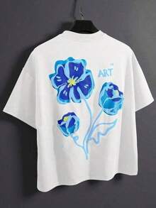Nueva camiseta Y2K 2026T con estampado, camisetas gráficas de algodón talla grande, cuello redondo de dibujos animados, manga corta, camiseta gráfica con relieve floral estilo callejero Manfinity para hombre, adecuada para actividades al aire libre, festivales de música, salidas casuales, regalos para novio/esposo, aniversario, camiseta gráfica negra de manga corta, camiseta oversize, camiseta gráfica con flores, camiseta gráfica oversize para hombre, camiseta gráfica oversize con flores, Y2K, camisa oversize para hombre, camisetas de verano, camisetas adecuadas, camisetas infantiles, artículos para el Día de San Valentín, conjuntos para padres e hijos, camisetas con temática del Día de San Valentín, camisetas estampadas para hombres y mujeres, camisas, camisetas con emojis populares. - Blanco - Ver 1