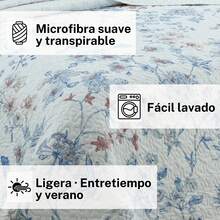 Novotextil 印花超細纖維絎縫床罩，輕盈透氣，適用於 90、105、135、150 和 180 厘米的床——夏季和春秋季床罩，含 1 或 2 個枕套——柔軟耐用的現代裝飾被（名古屋） - 名古屋 - 查看 3