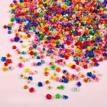 150 piezas de flores decorativas de colores (incluye una caja de almacenamiento transparente), adecuadas para manualidades de decoración del hogar, proyectos artísticos estacionales y elaboración de ramos. Perfecto para el Día de Acción de Gracias, Halloween y Navidad. Los pétalos delicados aportan un toque festivo. Material de artesanía ligero. Un hermoso set de pequeñas flores en forma de estrella, también adecuado para la fabricación de joyas de resina. - multicolor - Ver 2