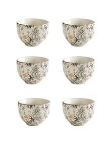 1/2/4/6pcs Ceramic Tea Cups, Vintage Household & Guest Tea Cups, Kung Fu Tea Cups, Black Tea Cups, Water Cups, Espresso Cups, Gift Cups, Suitable For Daily Use, Gatherings, Parties - Multicolor - View 11