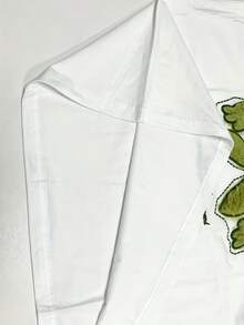 Camiseta de Manga Corta Unisex de Algodón Puro, Estilo Hip Hop, Marca de Moda Vintage Americana, Diseño de Dibujos Animados con Acabado Aterciopelado, Ideal para Verano - Blanco - Ver 4
