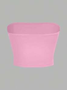 3 piezas Tops femeninos casuales ajustados sin tirantes adecuados para el verano - Multicolor 4 - Ver 6