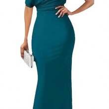 2026 Spring/Summer Women's Elegant Sleeveless Off-Shoulder Tight-Fitting Long Formal Party Dress Dresses For Women Summer Dresses For Women Vacation Outfits Women - trắng - Xem 6