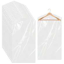 5pcs Transparent Garment Dust Covers, Transparent For Easy Clothing Identification, Made Of High-Performance ABS Plastic, Dust-Proof And Waterproof, Suitable For Home, Dry Cleaners And Other Occasions - View 6