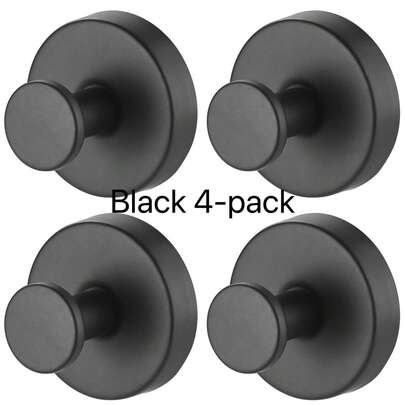 2pcs/4pcs Black, Gray, Gold - Suction Cup Hooks For Showers, Non Drilled Towels And Bathroom Bathrobes Hooks, Glass Doors, Mirrors And Tiles, Two Pieces Set, Black, Gray, Gold - Perfect For Hanging Towels, Bathrobes And Loofah Nets. The Non Porous Bathroom Towel Rack And Bathrobe Hook Are Suitable For Glass Doors, Mirrors, And Tiles Used For Hanging Towels, Bathrobes, And Bath Towels