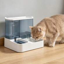 2-In-1 Automatic Pet Feeder, Dog Feeder, Cat Water Drinker, Blue, PP Material, 2.8L Food Container Capacity, 1L Water Container Capacity, Perfect For Small To Medium-Sized Dogs And Cats - Default - View 9