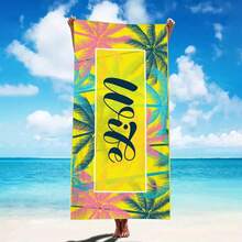 1pc Super Soft "Wife" Pattern Beach Towel, Suitable For Beach, Pool Party, Vacation - Beach & Pool Accessories - Style3 - View 2